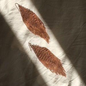 BCBG Rose Gold Mesh Earrings